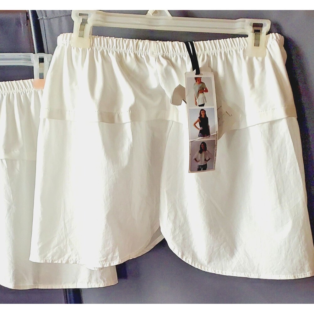 Demdaco Peek A Boo Layering Shirt Extenders White L NWT Modesty Skirt Set 2